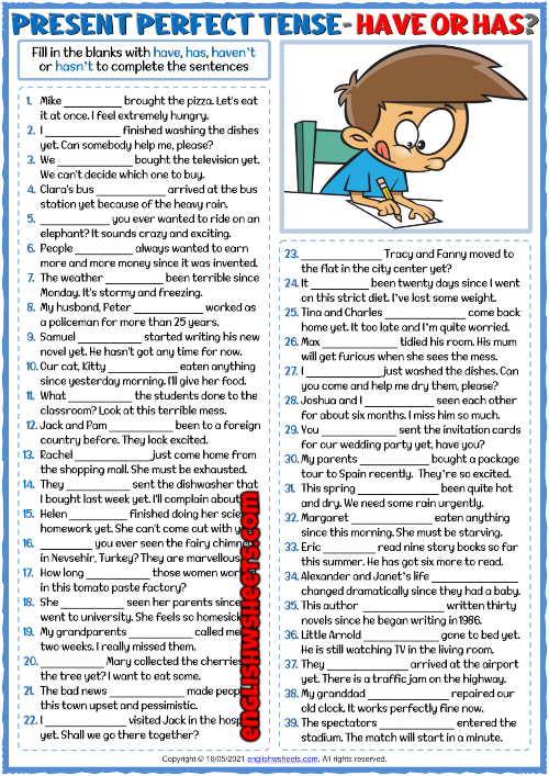 have-or-has-present-perfect-tense-esl-exercise-worksheet