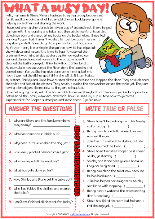 Past And Present Perfect Tense Worksheets Year 6