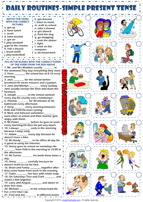 daily-routines-esl-printable-grammar-exercises-worksheet