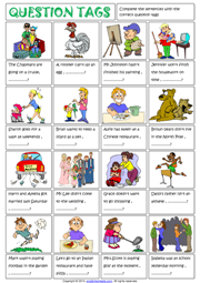 Question Tags ESL Grammar Exercise Worksheet for Kids