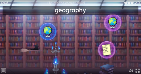 School Subjects ESL Vocabulary Airplane Game