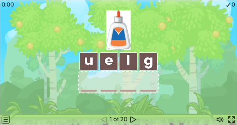 School Supplies Vocabulary ESL Interactive Anagram