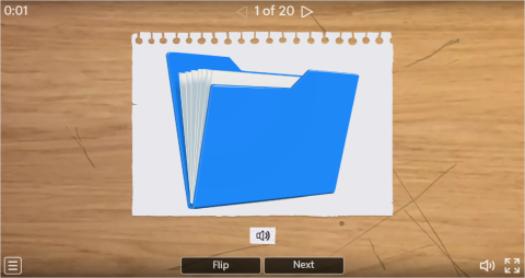 School Supplies ESL Interactive Vocabulary Flashcards