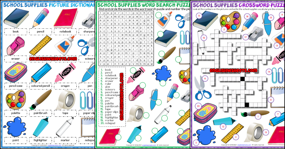 school-supplies-esl-vocabulary-worksheets