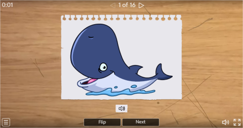 Sea Animals ESL Interactive Vocabulary Flashcards