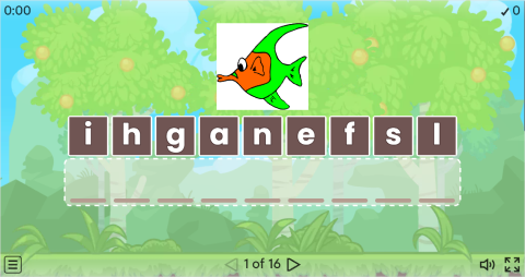 Sea Animals Vocabulary ESL Interactive Anagram