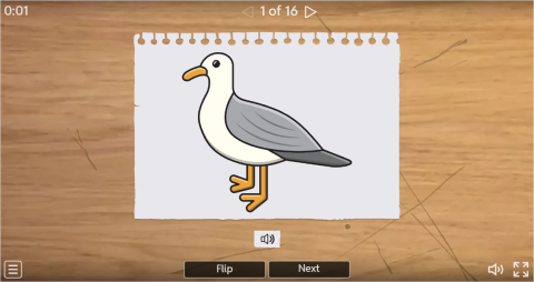 Sea Animals ESL Interactive Vocabulary Flashcards