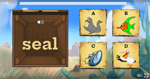 Sea Animals ESL Interactive Open The Box Worksheet