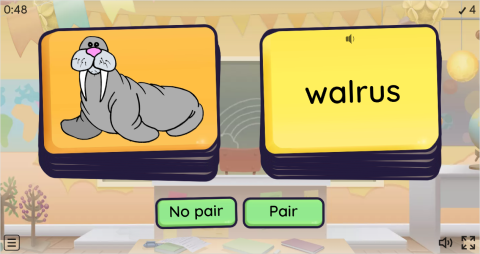 Sea Animals ESL Pair or No Pair Worksheet