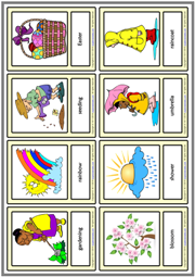 Seasons ESL Printable Vocabulary Learning Cards