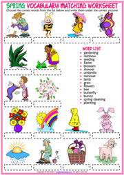 Seasons Esl Printable Vocabulary Worksheets