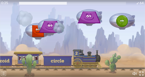 Shapes ESL Vocabulary Balloon Pop Game