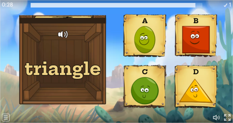 Shapes ESL Interactive Open The Box Worksheet