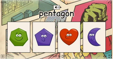 Shapes ESL Interactive Vocabulary Quiz