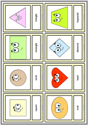 Shapes ESL Printable Vocabulary Learning Cards For Kids