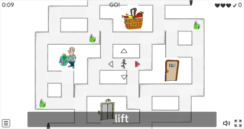 Shopping ESL Vocabulary Maze Chase Game