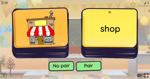 Shopping ESL Pair or No Pair Worksheet