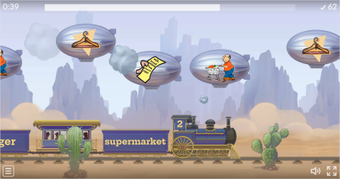 Shopping ESL Vocabulary Balloon Pop Game