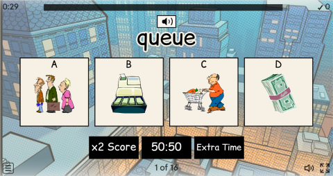 Shopping ESL Interactive Vocabulary Quiz Show