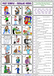 Simple Past Tense with Regular Verbs ESL Worksheet For Kids