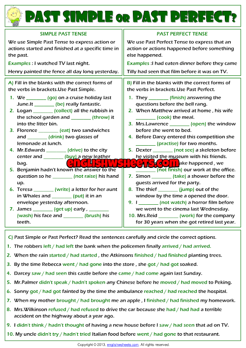 simple-past-or-past-perfect-esl-exercises-worksheet