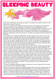 Sleeping Beauty ESL Reading Text Worksheet For Kids