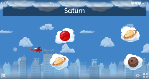 Solar System ESL Vocabulary Airplane Game