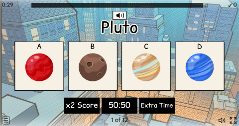 Solar System ESL Interactive Vocabulary Quiz Show