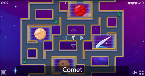 Solar System ESL Vocabulary Maze Chase Game