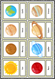 solar system esl vocabulary worksheets