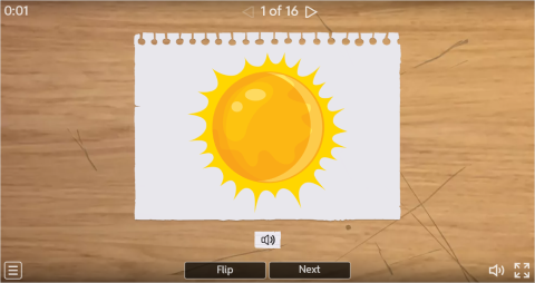 Space ESL Interactive Vocabulary Flashcards