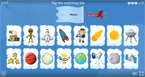 Space ESL Interactive Vocabulary Worksheets