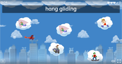 Sports ESL Vocabulary Airplane Game