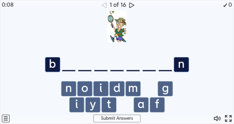 Sports ESL Interactive Spell The Word Worksheet