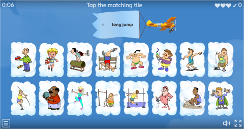 Sports ESL Interactive Find The Match Worksheet