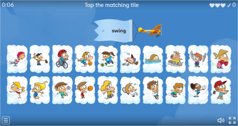 Sports Verbs ESL Interactive Find The Match Worksheet