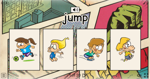 Sports Verbs ESL Interactive Vocabulary Quiz