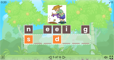 Spring Vocabulary ESL Interactive Anagram