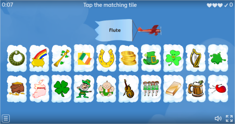 St. Patrick's Day Interactive Find The Match Worksheet