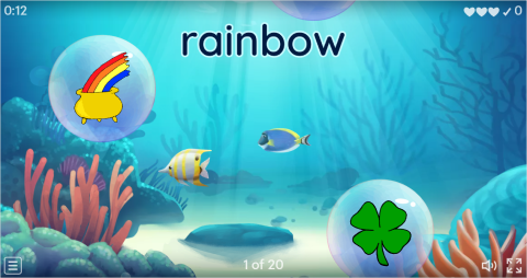 St. Patrick's Day ESL Vocabulary Flying Fruit Game