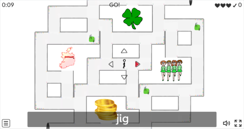 St. Patrick's Day ESL Vocabulary Maze Chase Game