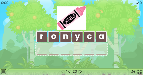 Stationery Objects Vocabulary ESL Interactive Anagram