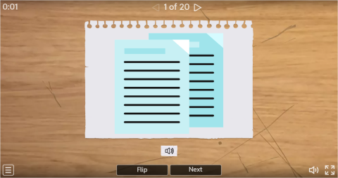 Stationery Objects ESL Interactive Vocabulary Flashcards