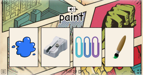 Stationery Objects ESL Interactive Vocabulary Quiz