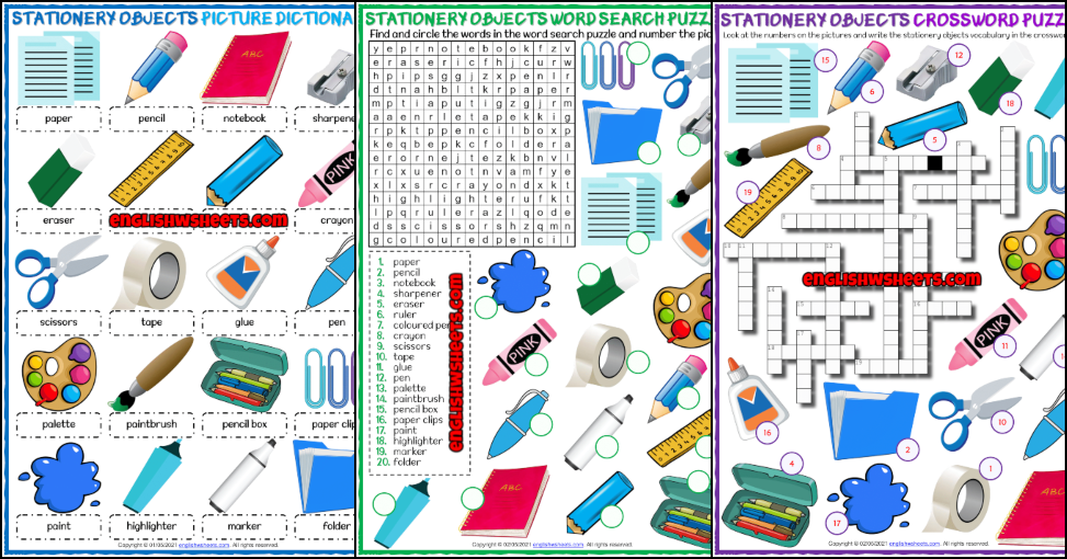 stationery-objects-esl-vocabulary-worksheets