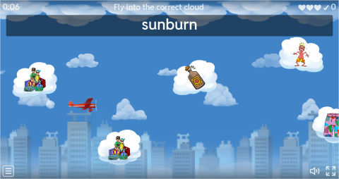 Summer ESL Vocabulary Airplane Game