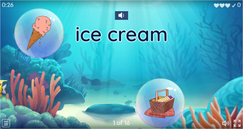 Summer ESL Vocabulary Flying Fruit Game