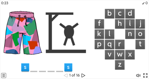 Summer Vocabulary ESL Interactive Hangman Game