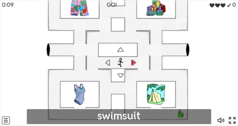 Summer ESL Vocabulary Maze Chase Game