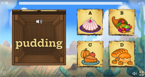Thanksgiving ESL Interactive Open The Box Worksheet